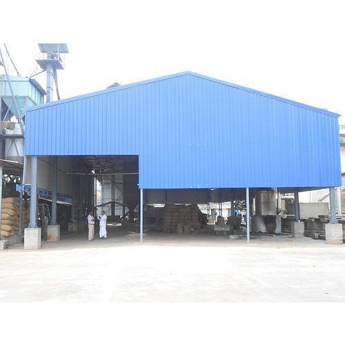 Steel Blue Prefab Industrial Shed