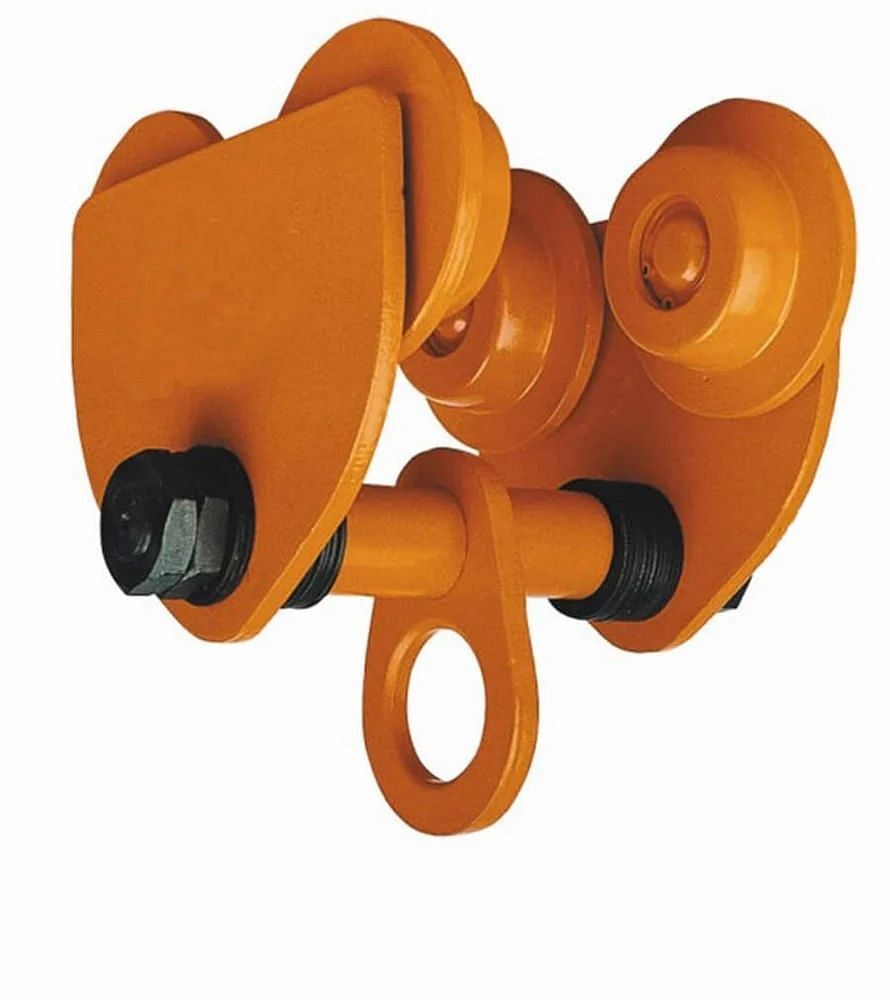 Steel Chain Pulley Block Mechanical Trolley, For Single Grinder Crane, Capacity: 1 ton