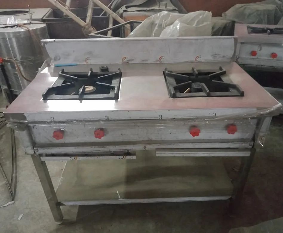 Steel Commercial Two Burner gas stove