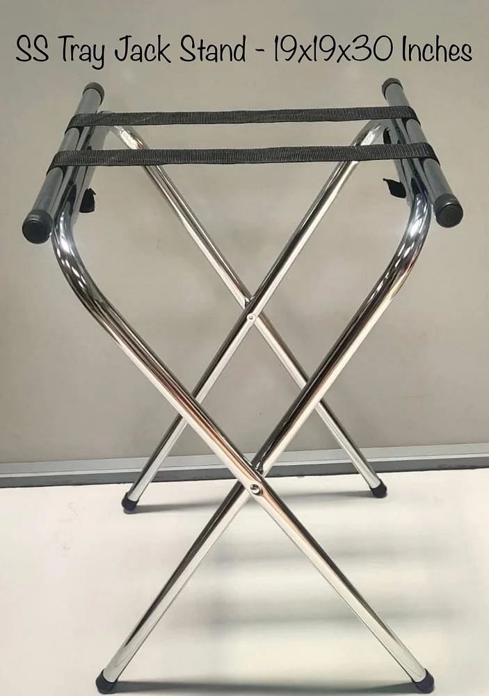 Steel Mirror Finish SS Tray Jack stand, For Hotel