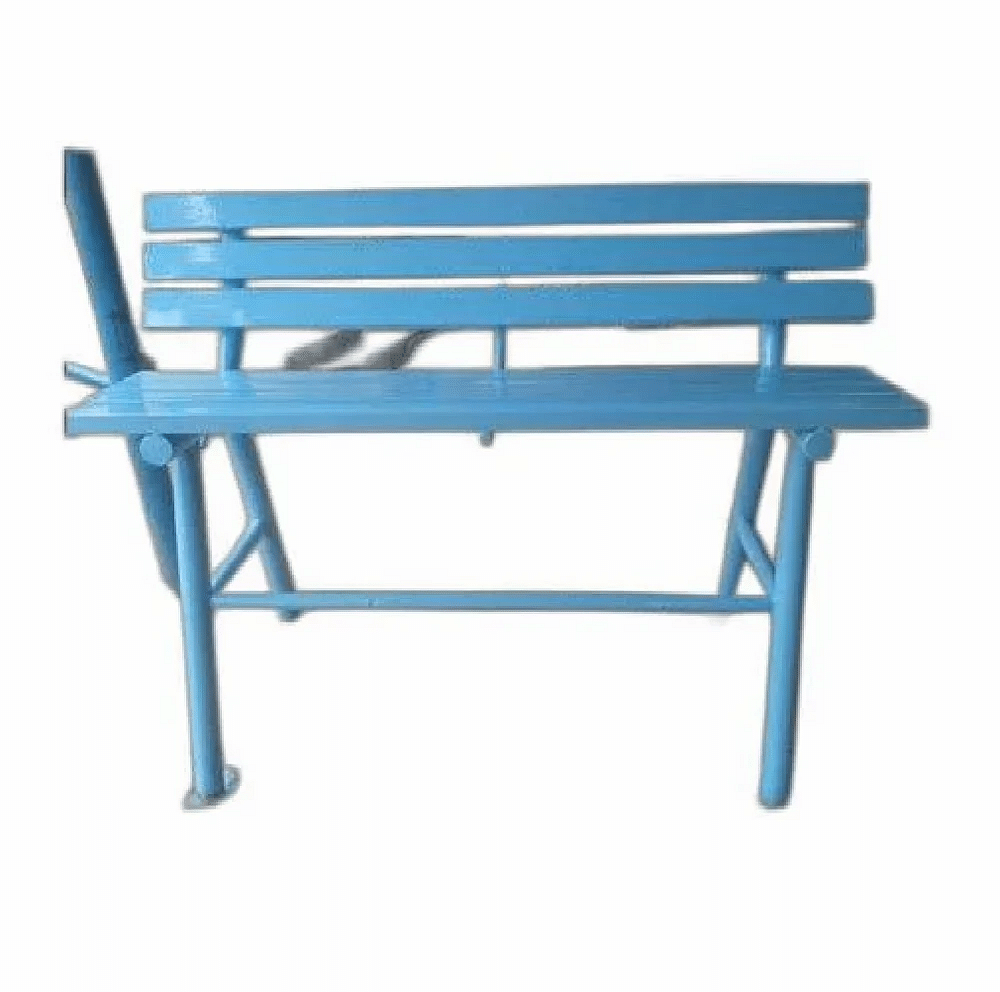 Steel Outdoor Garden Benches, With Backrest, 4 Seater