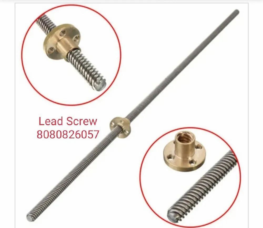 Steel Trapezoidal Lead Screw 8mm With Copper Nut