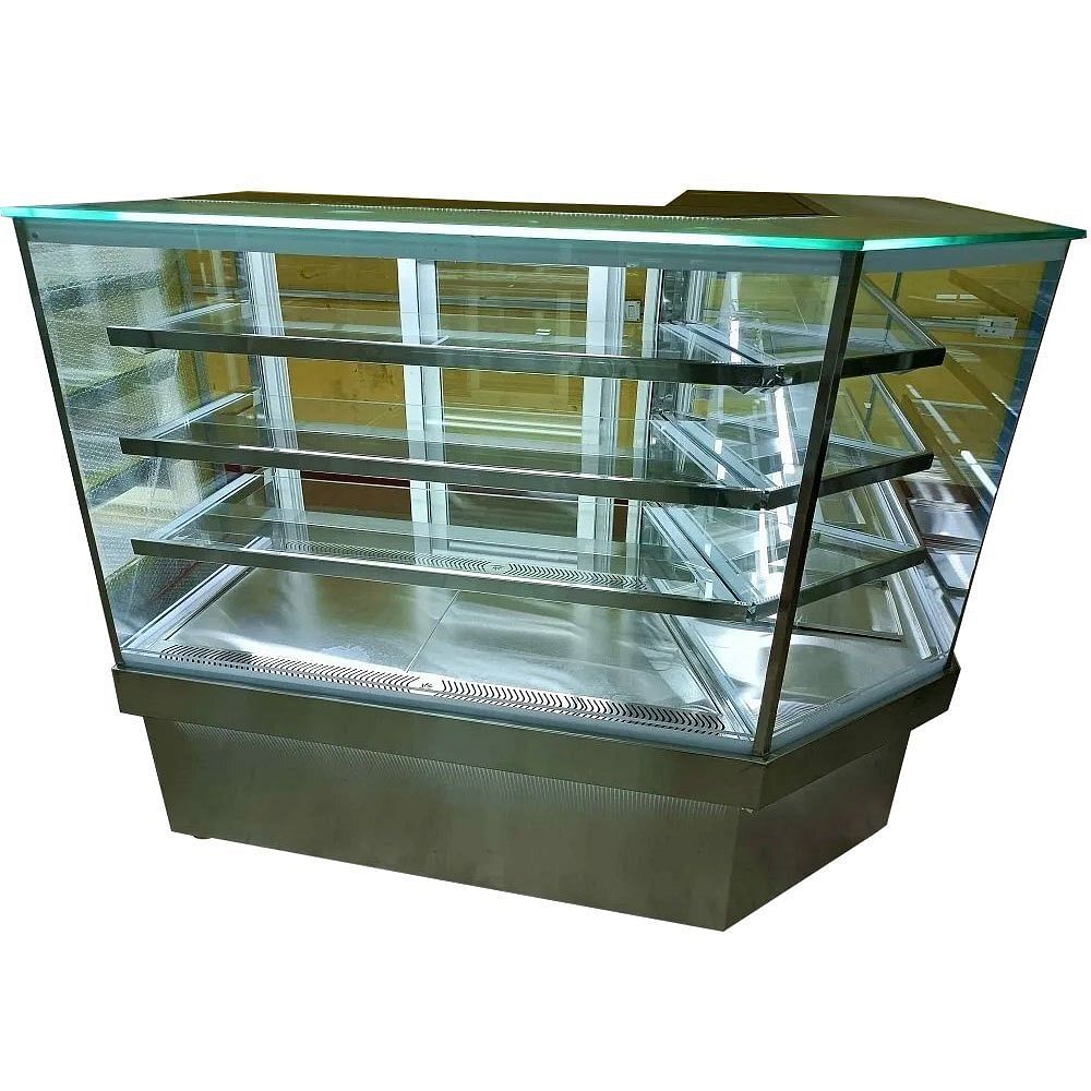 Straight Glass L Shaped Display Counter