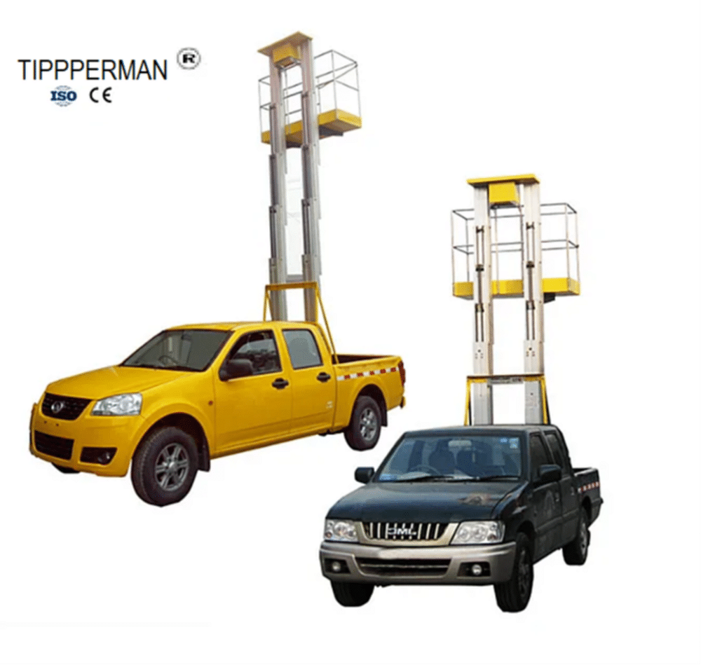 Street T Light Maintenance Lift on Pickup Truck