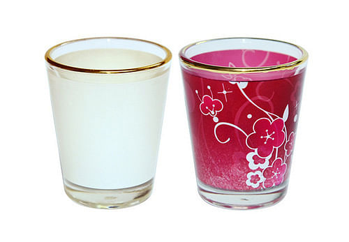 Sublimatin Cup Pink,White Small Party Glass, Capacity: 550 ml, for Home