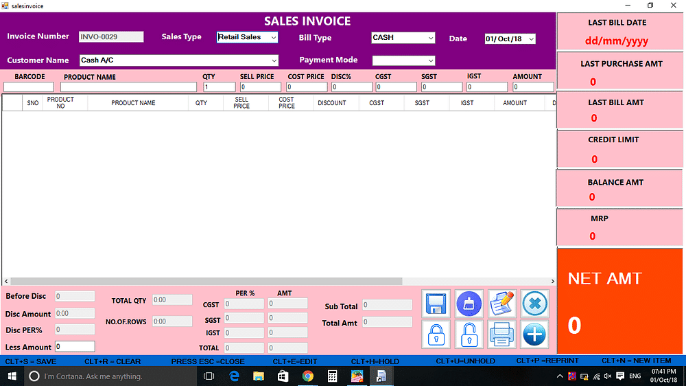 Supermarket Billing Software, Free demo Available