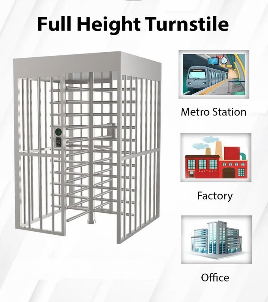 SUS304 Full Height Turnstile FHT-TL-132, Size: 1500*1450*2250mm