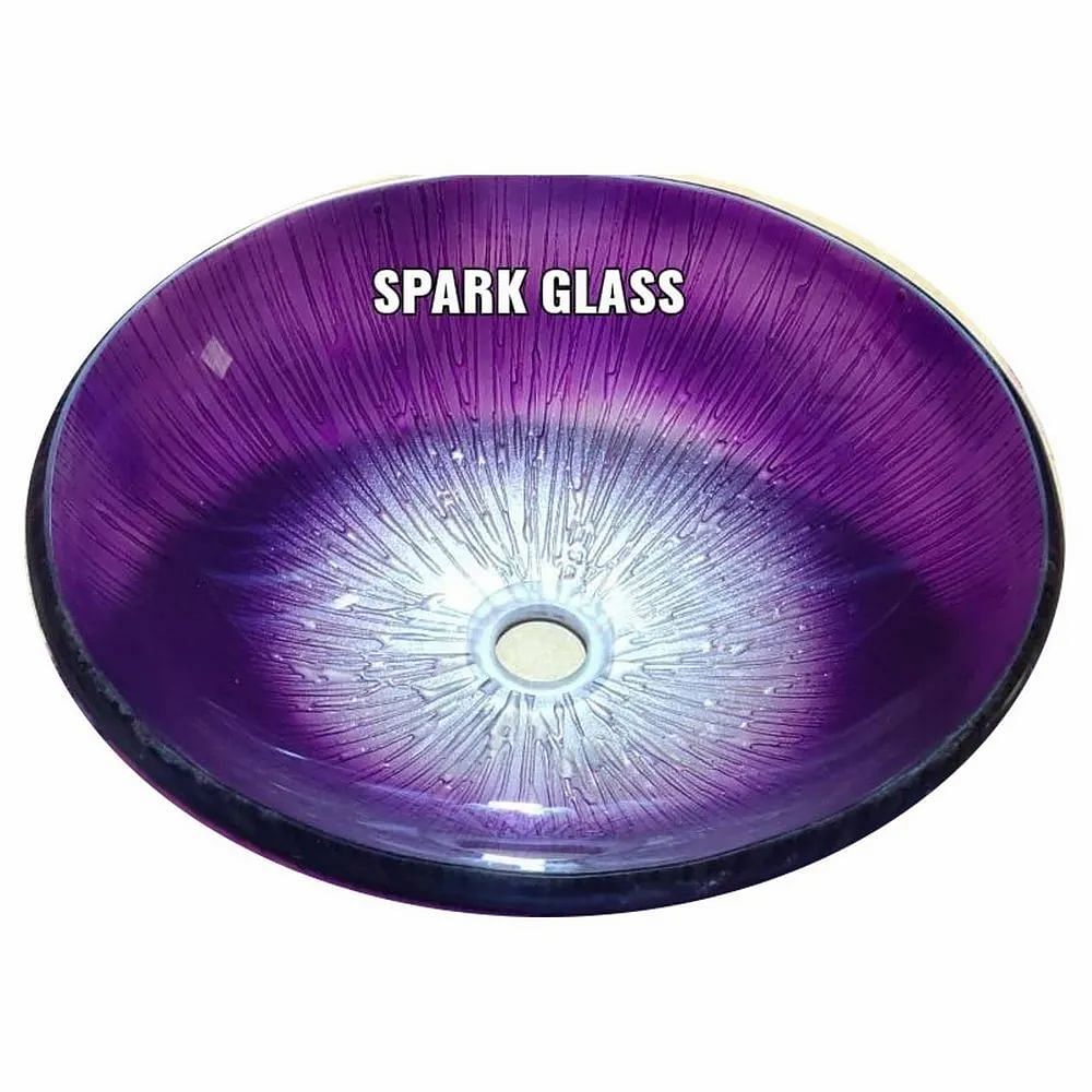 Table Top Purple Glass Bowl