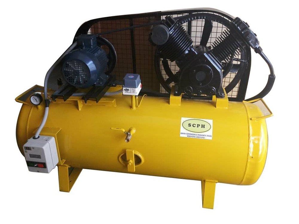 Tank Mounted 7.5 HP Oil Free Compressor, Maximum Flow Rate (CFM): 17.5 Cfm, Model Name/Number: SCPH-OF7.5