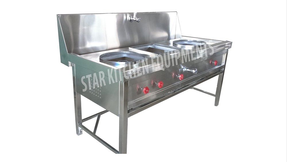 Three Burner Chinese Cooking Range