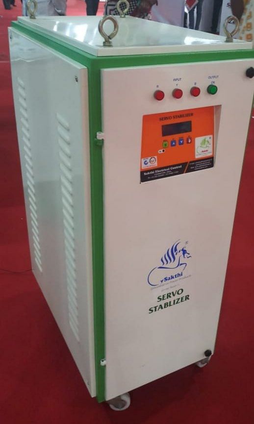 Three Phase 300 To 470 V 100kva Air Cooled Servo Stabilizer, For Industrial