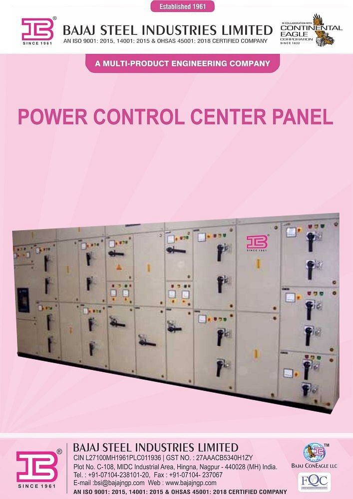 Three Phase Power Control Center Panel, Degree of Protection: Ip 54