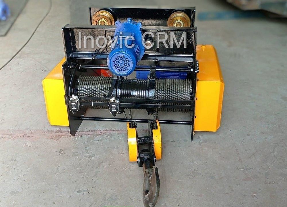 Three Phase Trolley 5 TON CAPACITY WIRE ROPE HOIST, Fall: 4, 415