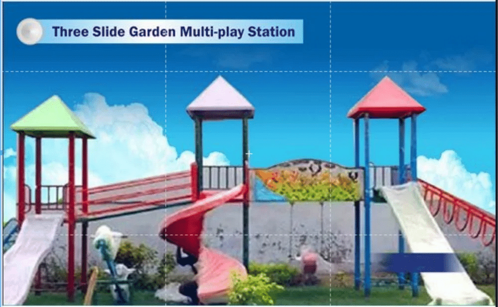 Three Slide Garden Multiplay Station