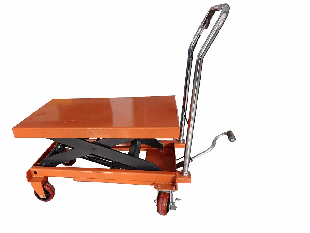 TIL High Scissor Lift Pallet Truck, Running Mode: Moving, Working Height: 10 feet