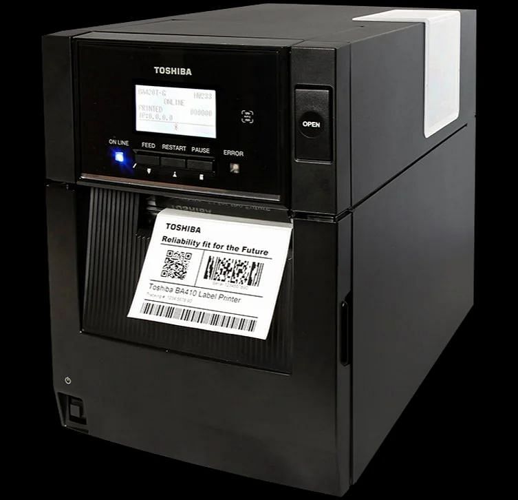 Toshiba BA410T Barcode Printer, Max. Print Width: 4 Inches, Resolution: 300 DPI (12 dots/mm)