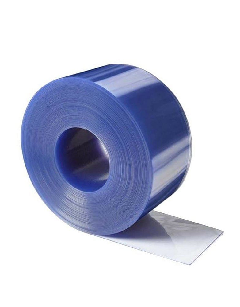 Transparent Blue Tint PVC Strip Curtain Roll, Thickness: 3 mm, Size: 200 mm X 50 M (w X L)