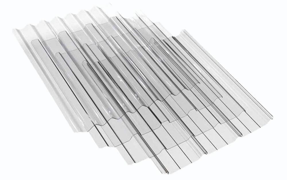 Transparent Polycarbonate Roofing Sheet, 10 mm, 6 mm