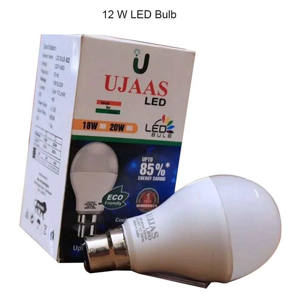 Ujaas Ceramic 12 W LED Bulb, For Indoor, Warm White