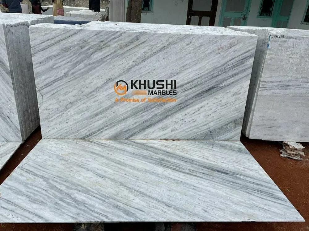 Unpolished Aarna Arna White Marble, Thickness: 16 mm, Size: 6x4