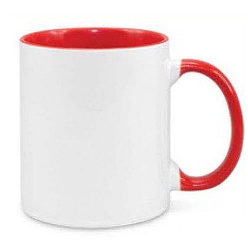 UVAJ White And Red 3 Ton Mug, Size/Dimension: 9 cm(height), Capacity: 325 mL