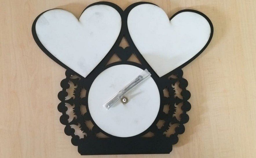 Valentine Double Heart Wooden MDF Frame