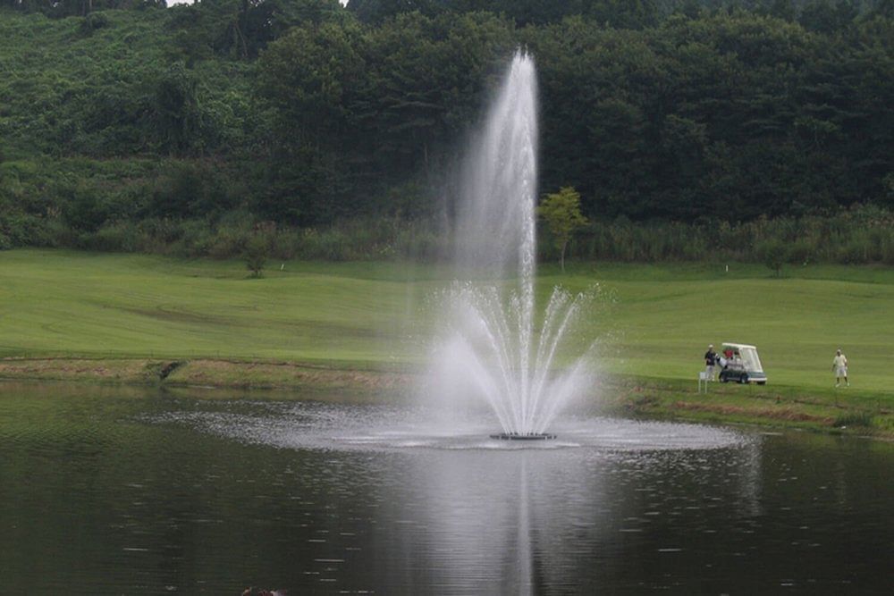 Violet Fiber Glass Floating Fountain