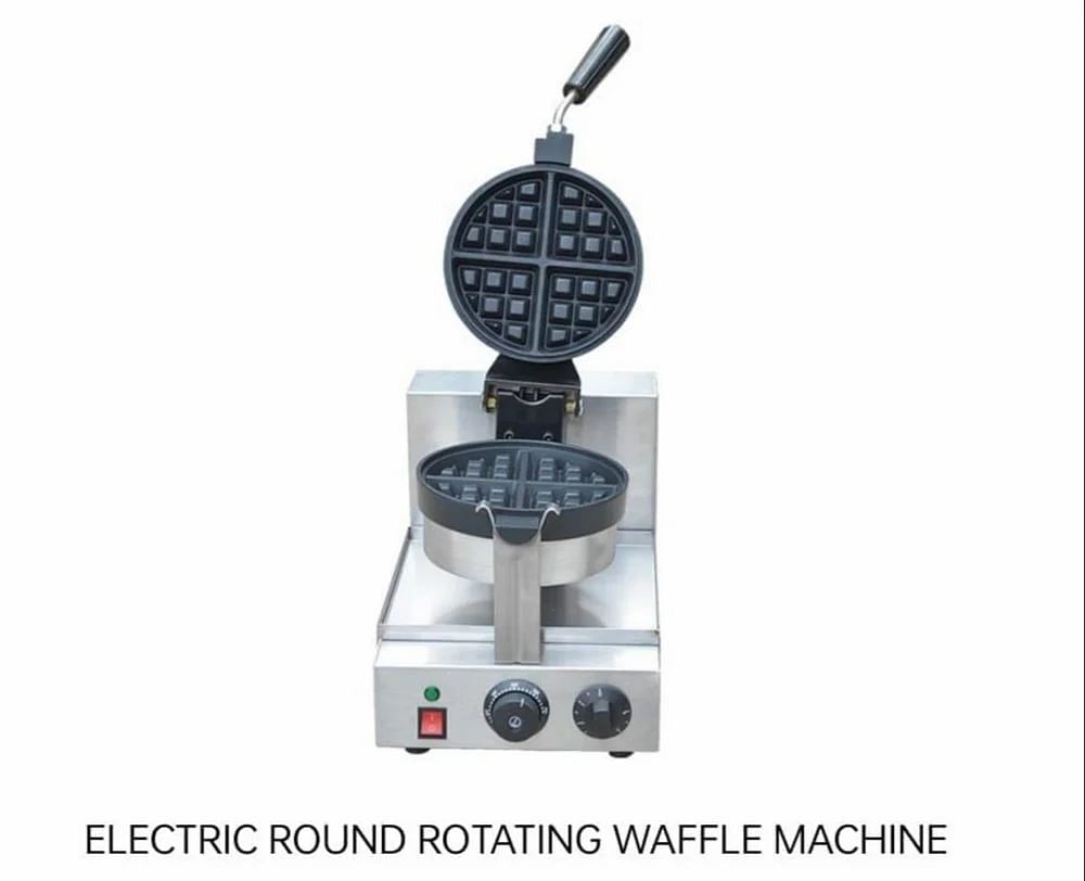 Waffle Maker Round Rotating