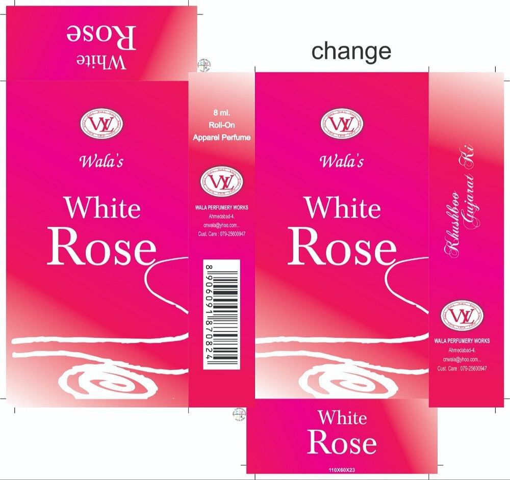 Wala''s White Rose 8ml Roll On Apparel Perfume