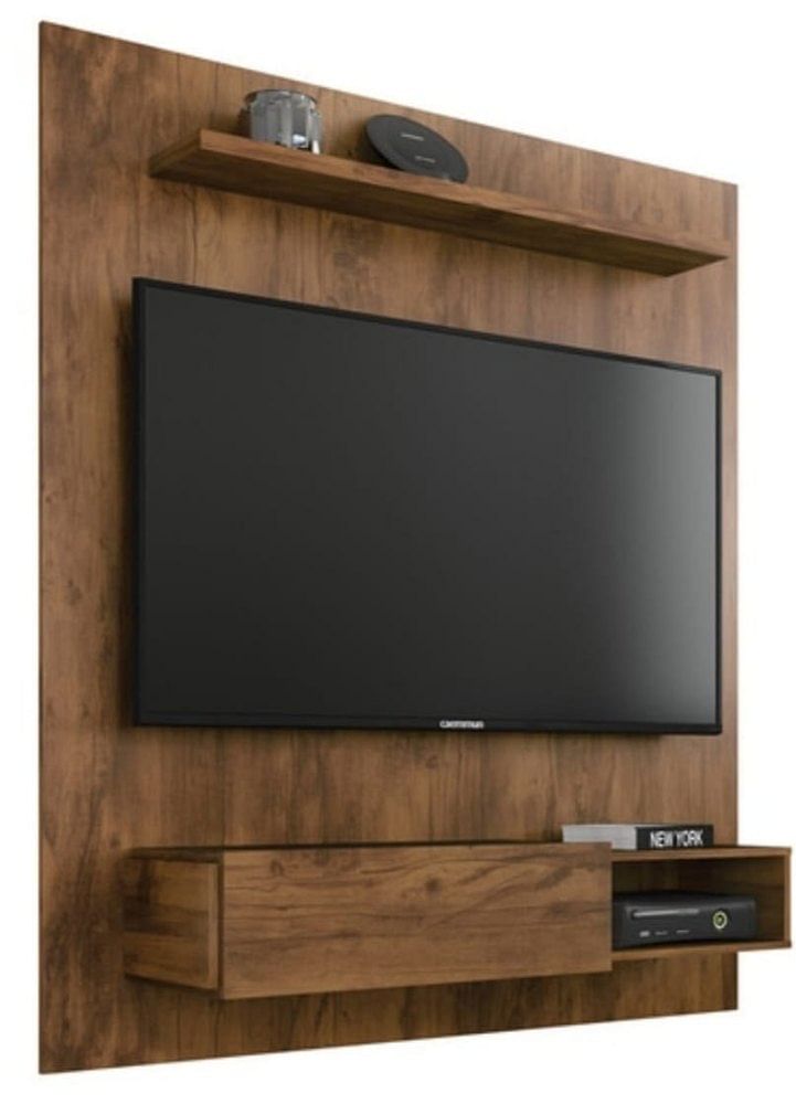 Wall Mount Solid Wood TV Cabinet, Laminate Finish