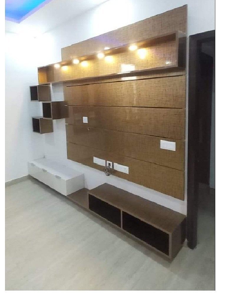 Wall Mounted Wooden LED TV Unit, For Residential