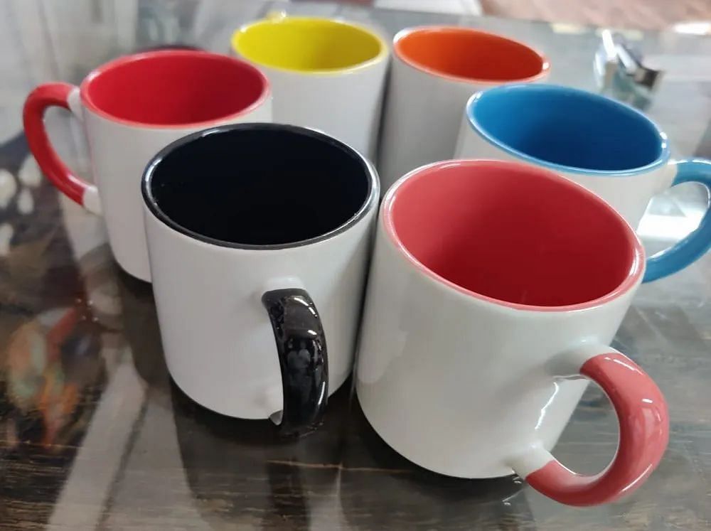 White 6 Oz Inner Color Mug