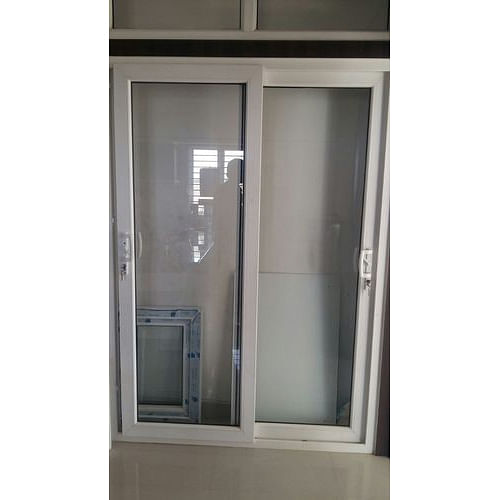 White And Transparent Standard UPVC Door