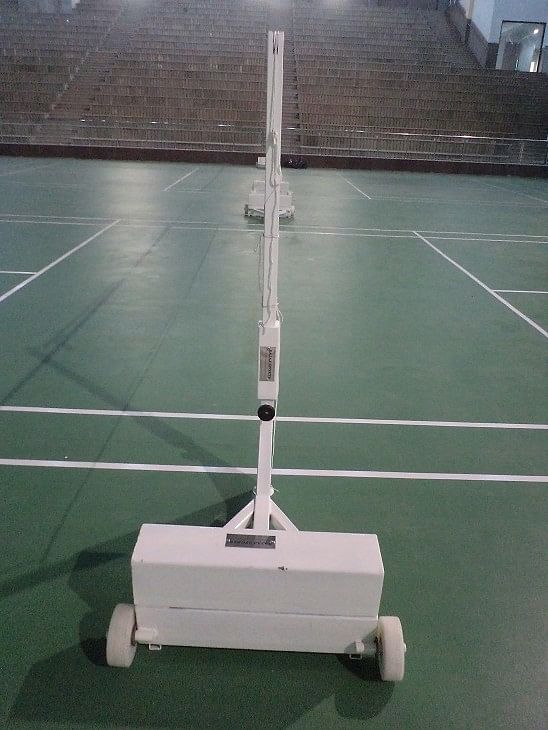 White Badminton Poles