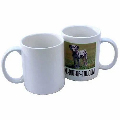 White Base Printed Ceramic Sublimation Mug, Packaging Type: Box, Capacity: 100 Ml