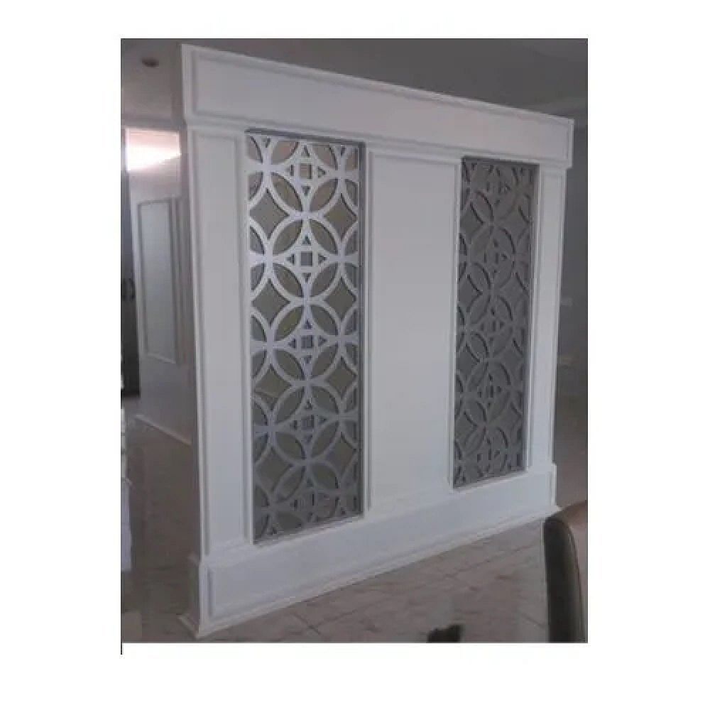 White Cnc Wall Partition