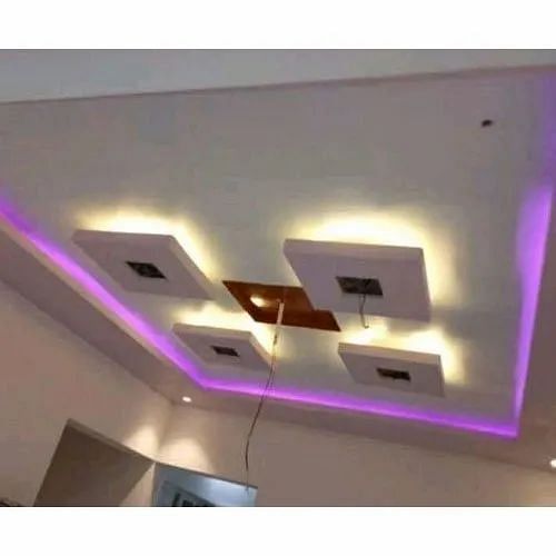 White Concealed Grid Designer PVC False Ceiling, Thickness: 12 mm