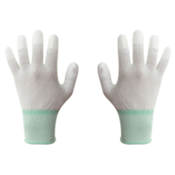 White ESD Safe Nylon Gloves for Laboratories