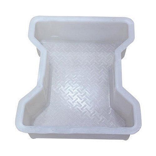 White I Shape Silicone Plastic Paver Block Mould, Thickness: 80 mm