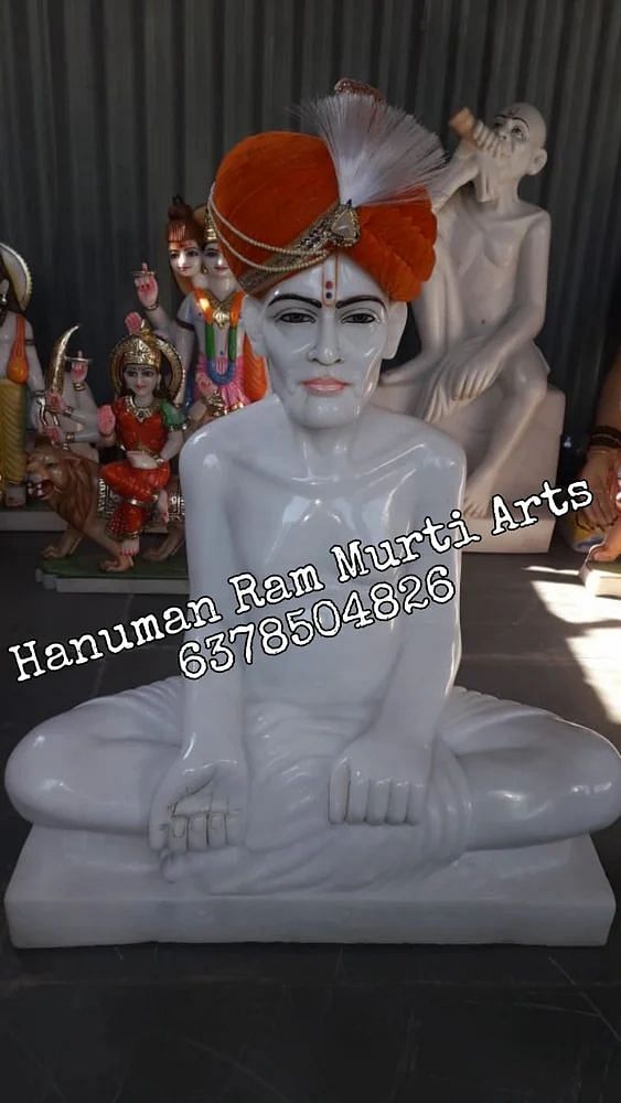 White Marble Gajanan Maharaj Statue, For Worship, Indoor