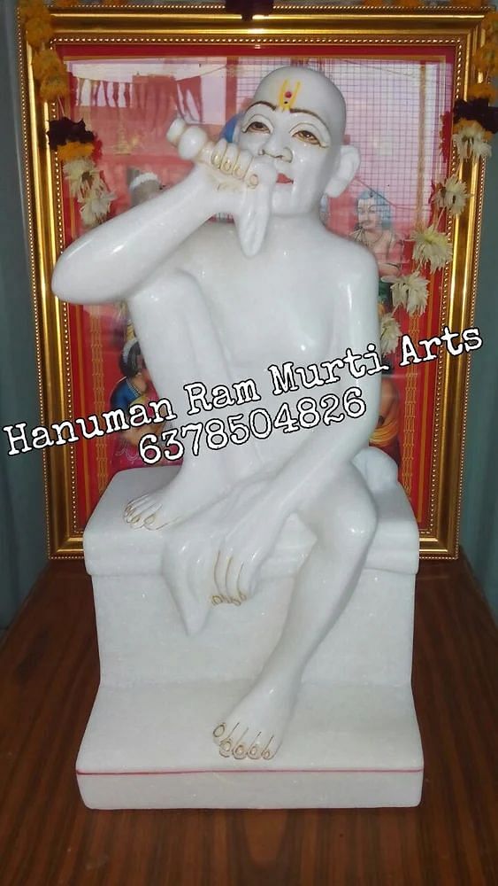 White Marble Gajanan Maharaj Statue, For Worship, Indoor