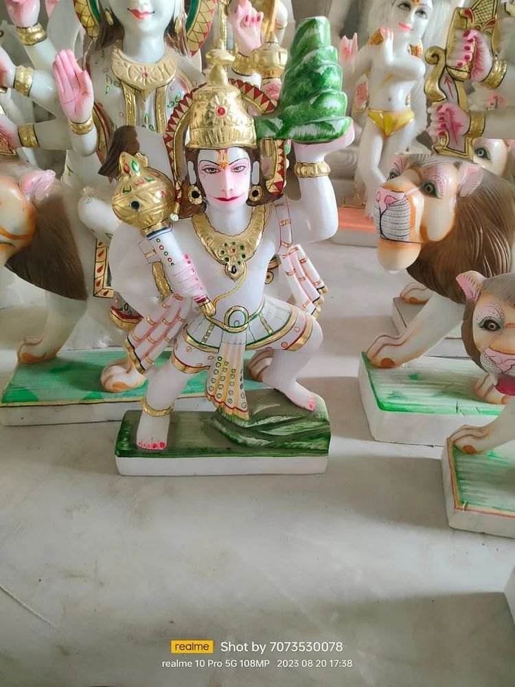 White Marble Hanuman Statue