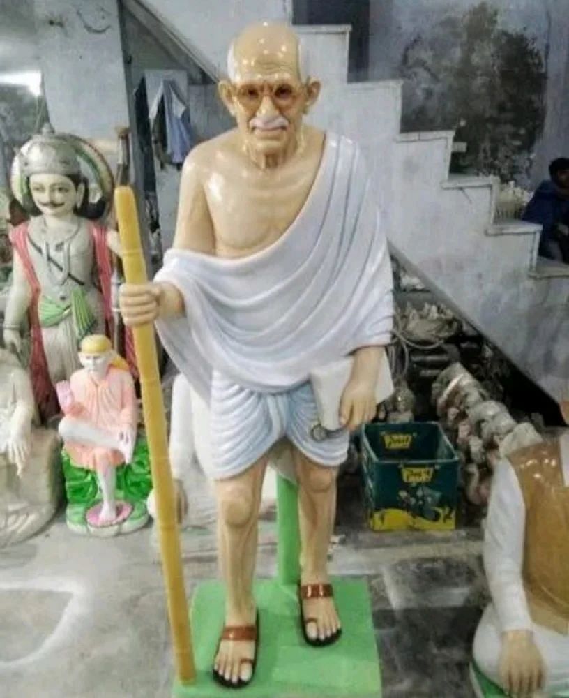 White Marble Mahatma Gandhi Statue, For Interior Decor, Size/Dimension: 6 Feet