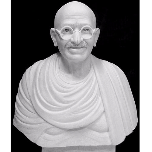 White Marble Mahatma Gandhi Statue