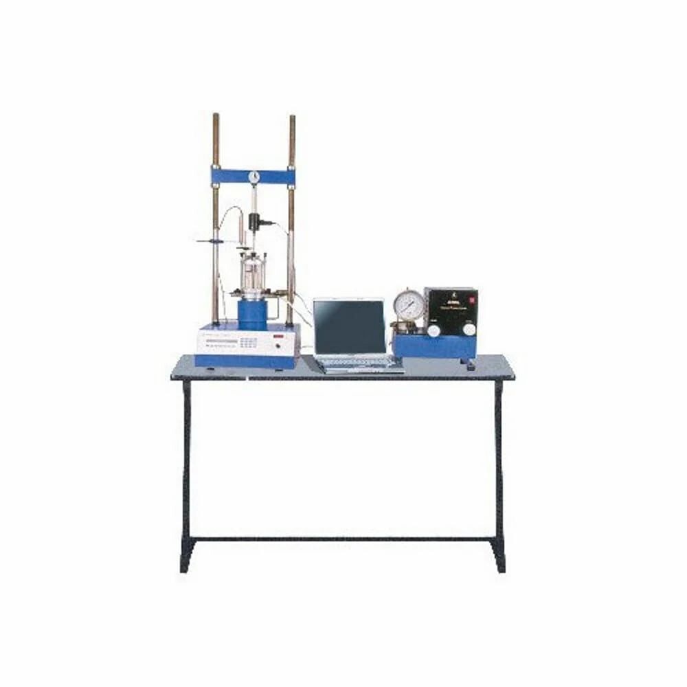 White Mild Steel Triaxial Test Apparatus, For Laboratory, Automation Grade: Semi-Automatic