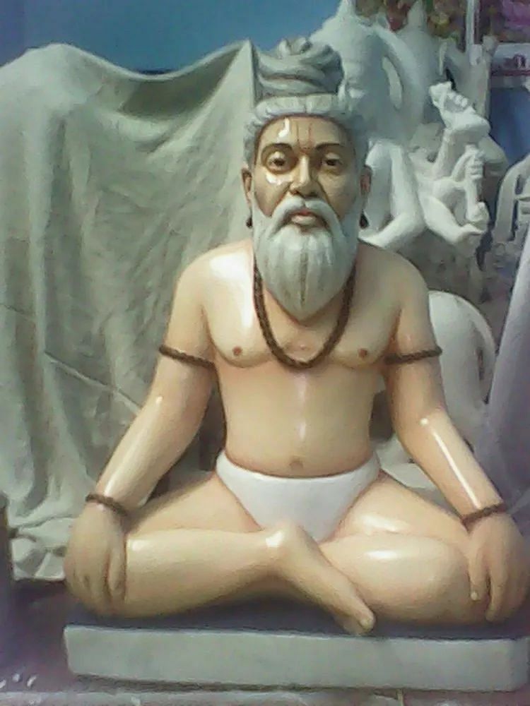 White Painted Marble Baba Ji Moorti, For Worship, Size/Dimension: 24 Invh