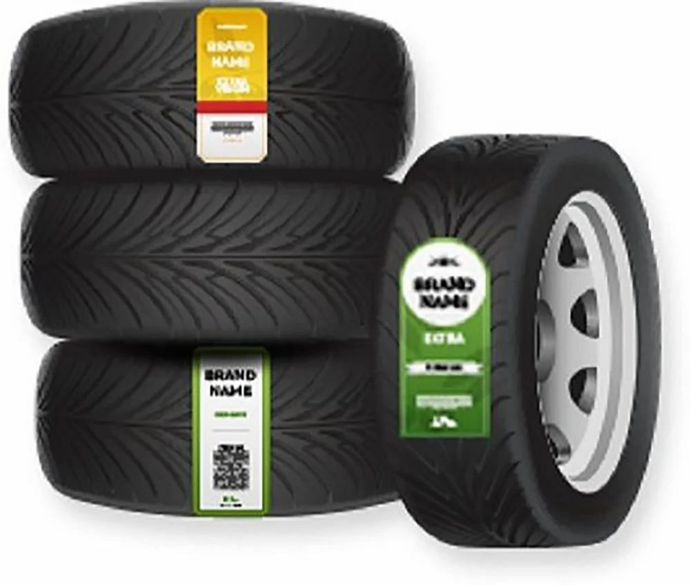 White Paper Labels For Tyre Packaging, Packaging Type: Roll