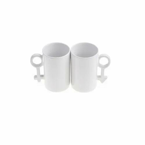 White Plain Facebook Mug, Capacity: 330 Ml