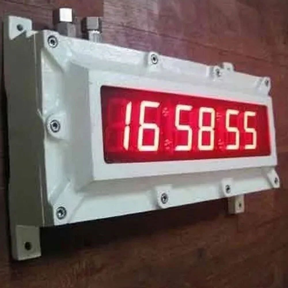 White Plastic Flameproof Digital Clock