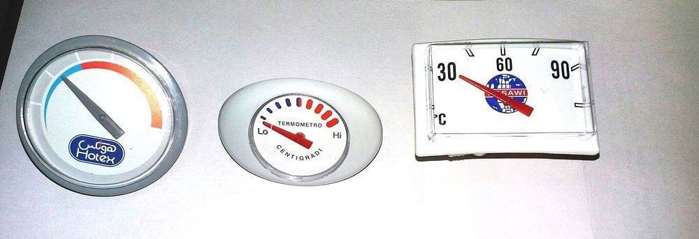 White Plastic Heater Thermometer, for water heaters